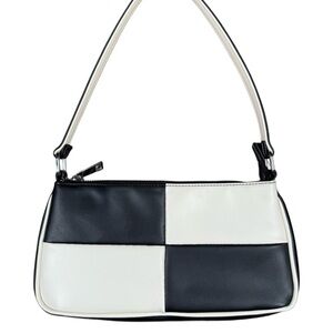 Black and White Checkered Mod Retro Handbag